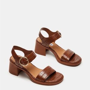 Steve Madden Vianna Brown Crocodile Sandal